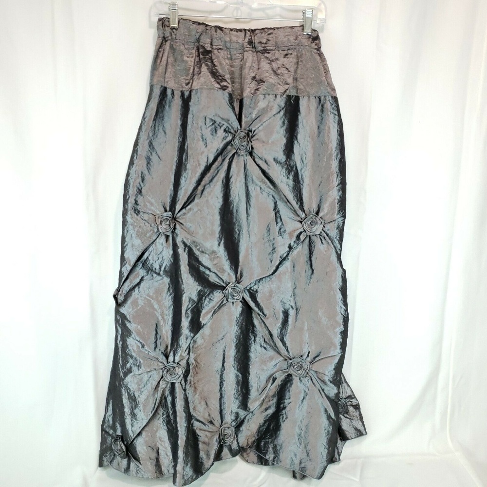 Jean Grenier Metallic Skirt Size 12 Elastic waist